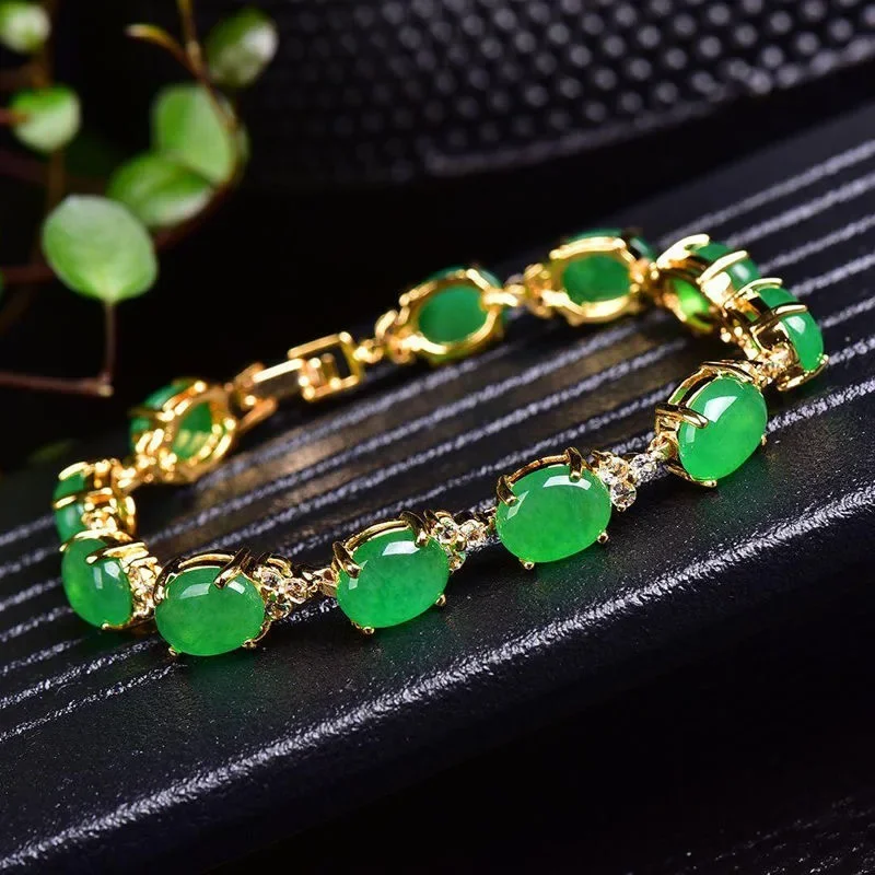 Jewelry & Watches Store - Natural Green Jade Agate LOVE Beads