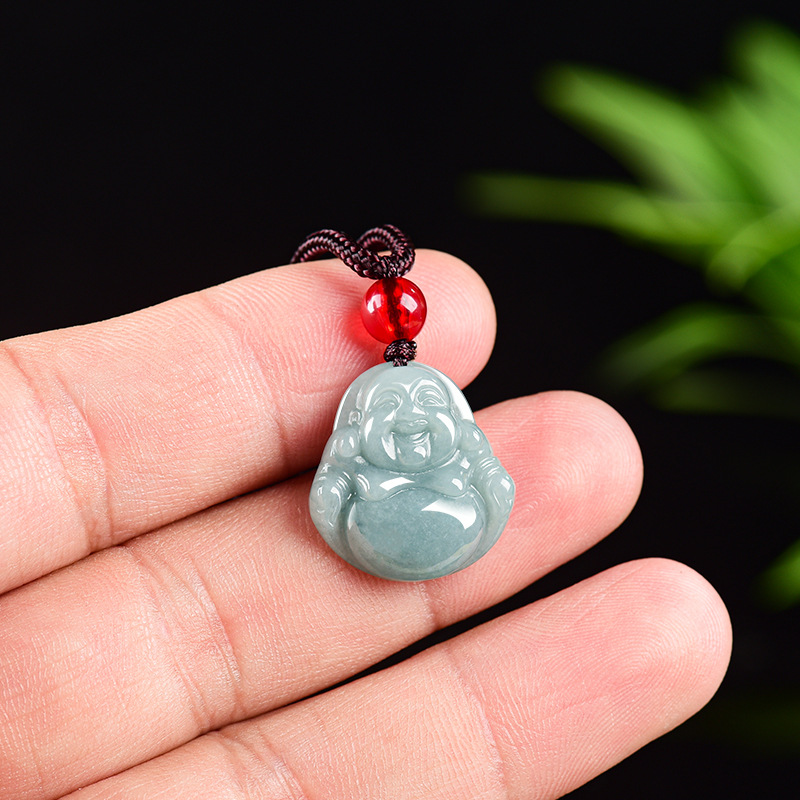 Jewelry & Watches Store - Myanmar Jadeite Guanyin Buddha Pendant Necklace