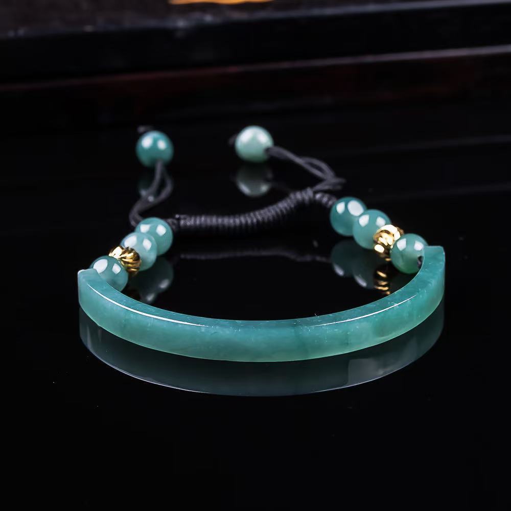 Jewelry & Watches Store - Myanmar Jadeite Bracelet Accessories Carved Gemstone