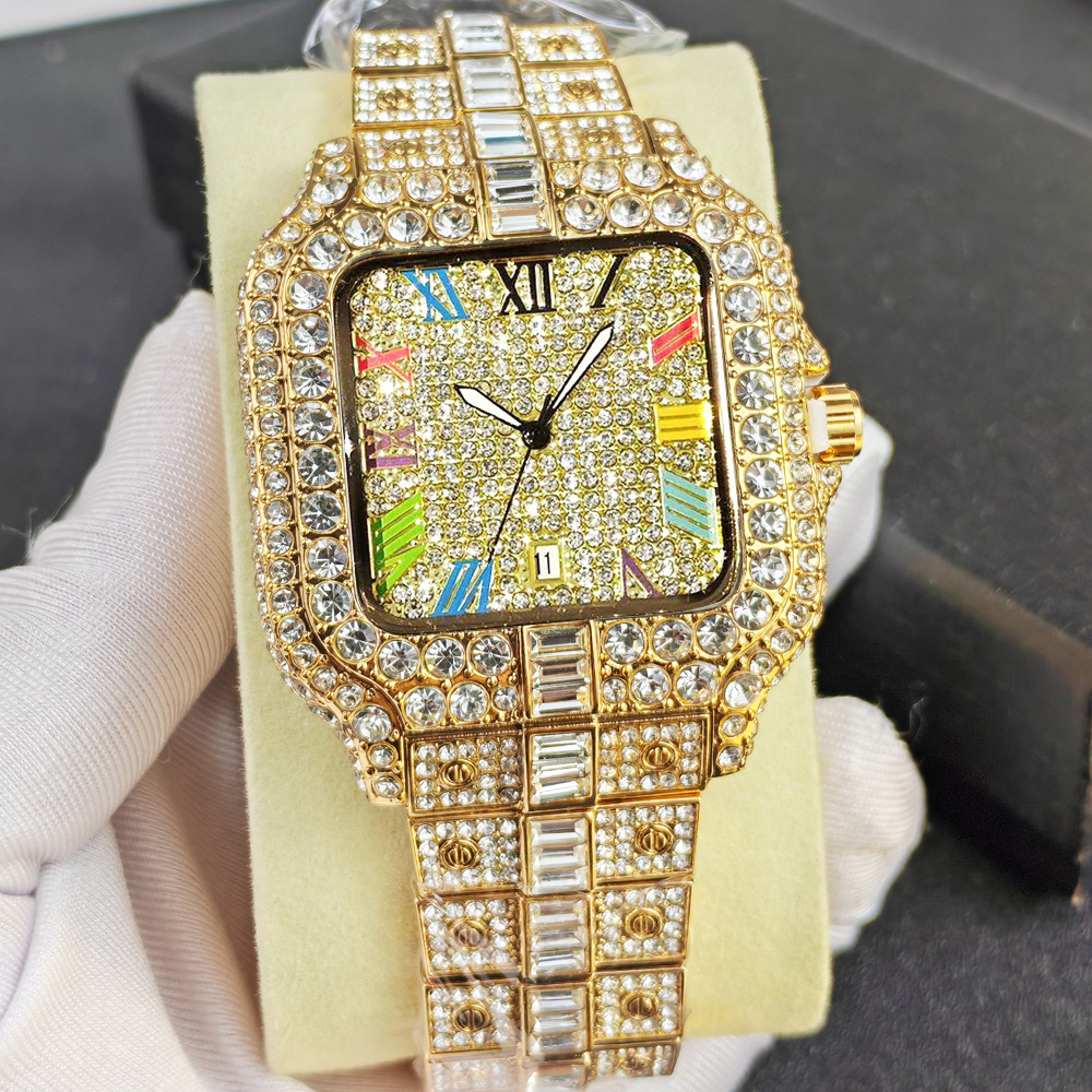 Full Diamond Watch Men NO Logo - Jewelry Watches Brands review and price
