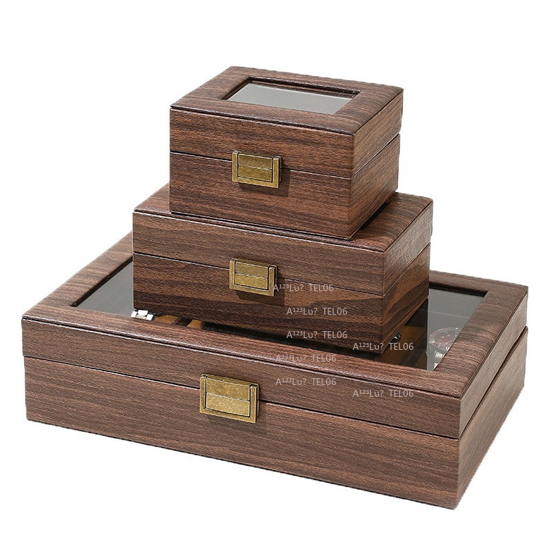 Vintage Wood Grain PU Leather  - Jewelry And Watches Box review and price